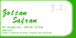 zoltan safran business card
